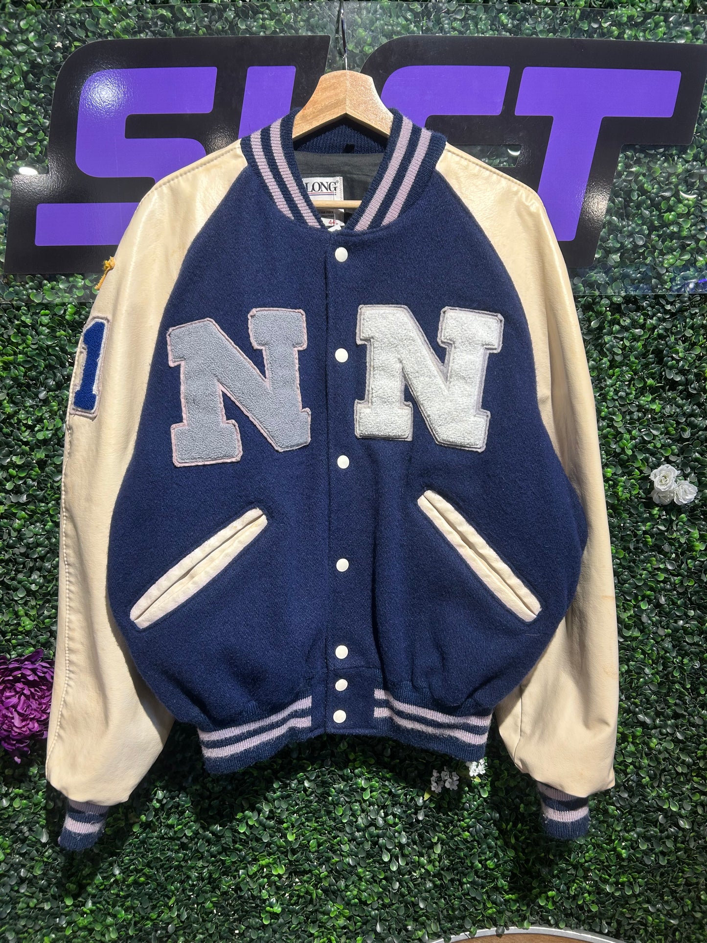 80s Wool Varsity Letterman Jacket. Size M/L