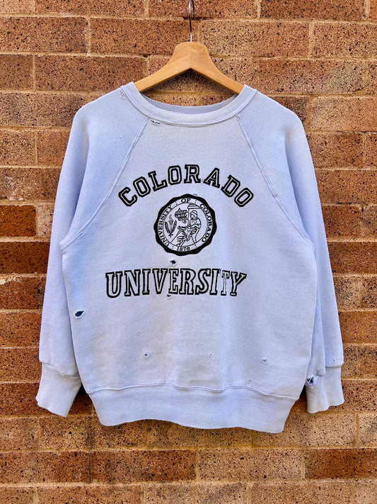 60s University Of Colorado Buffaloes Crewneck. Size S/M