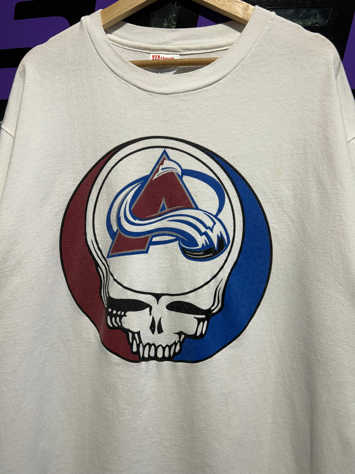 90s Grateful Dead Colorado Avalanche “Steal Your Face Off” T-Shirt. Size XL