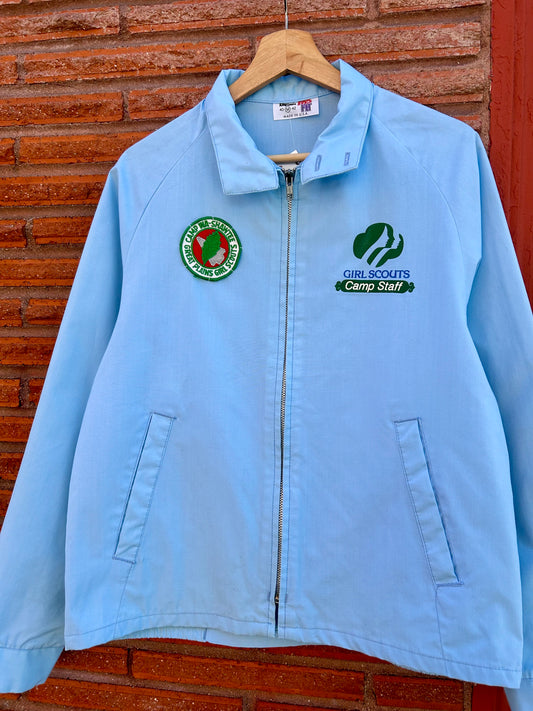 80s Girl Scouts Camp Staff Zip-Up Jacket. Size M/L