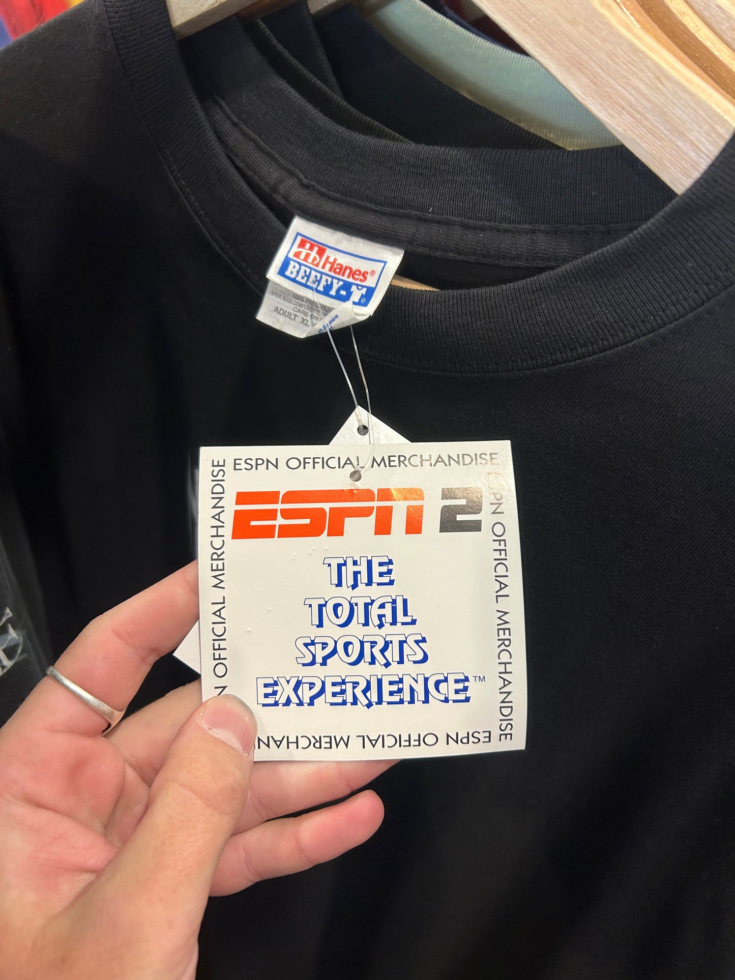 90s ESPN National Hockey Night Video-Game Promo T-Shirt. Size XL (NWT)
