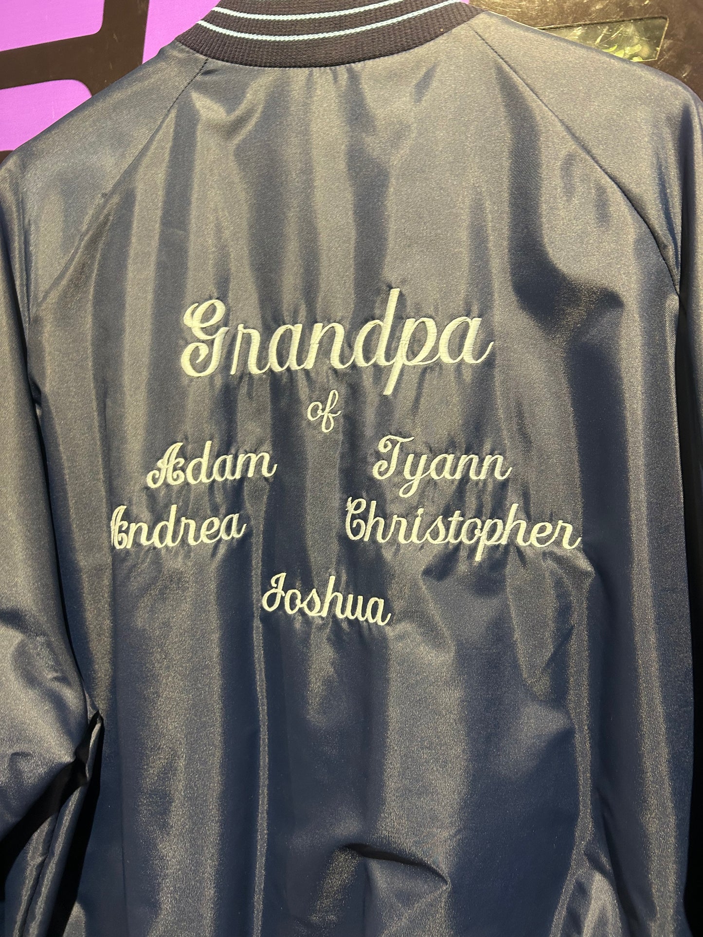 80s Grandpa Wayne Button-Up Jacket. Size L/XL