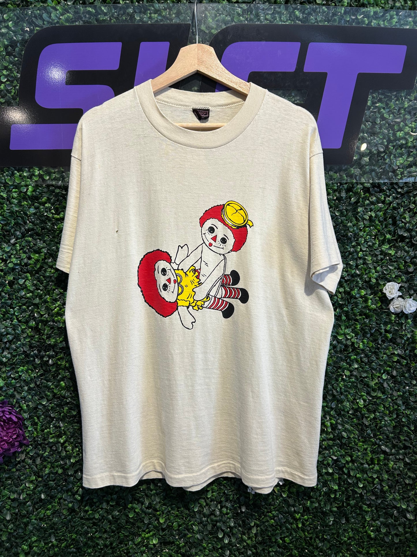 70s Raggedy Ann & Andy Sex Parody T-Shirt. Size Large