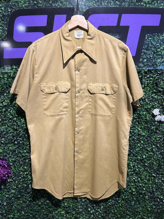 70s Big Mac Button-Up Shirt. Size Large