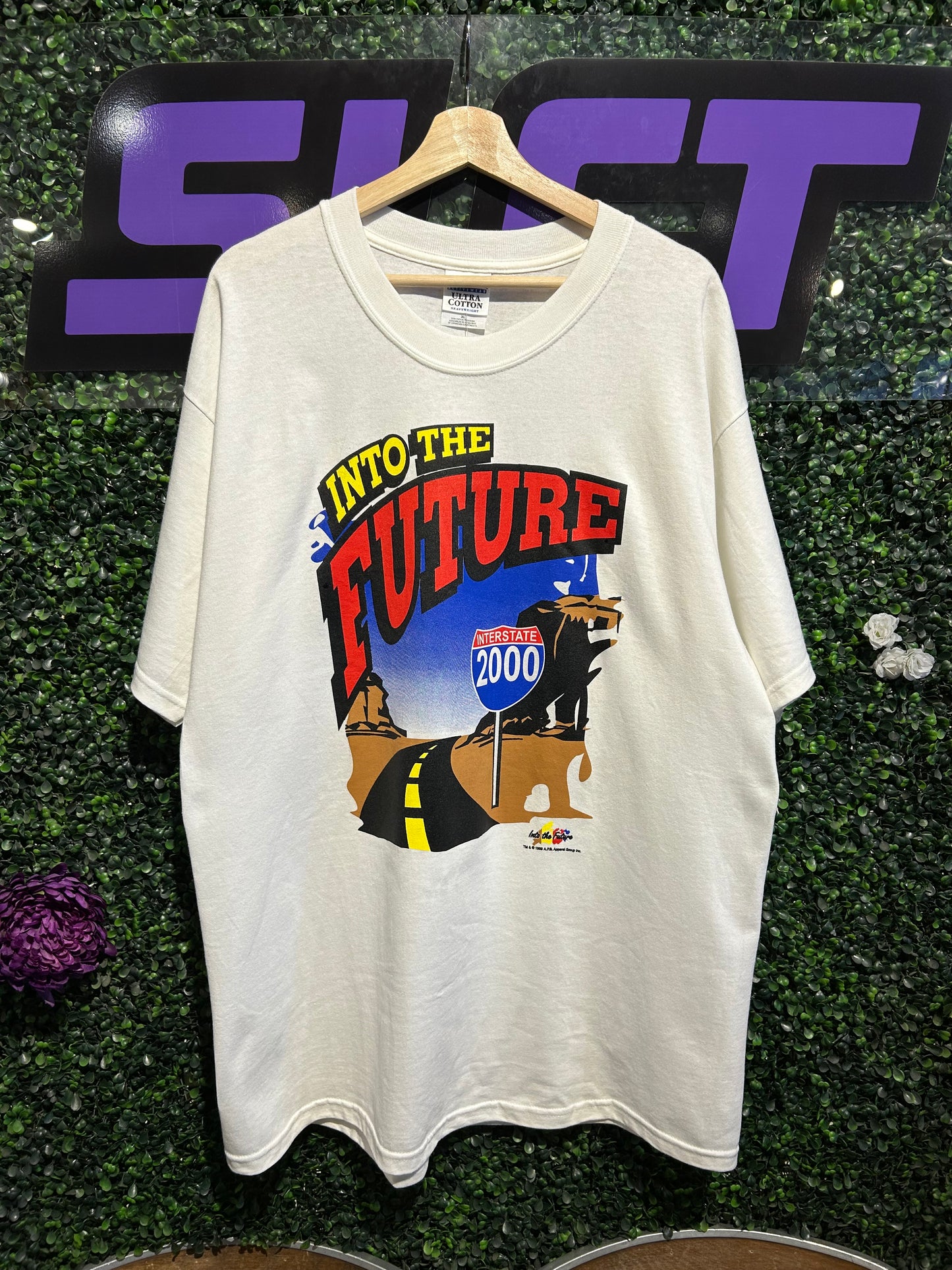 2000 Into The Future Millennium T-Shirt. Size XL