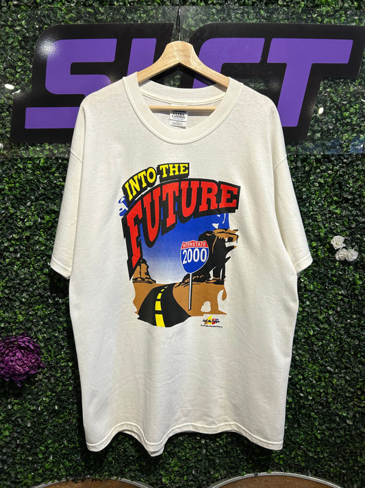 2000 Into The Future Millennium T-Shirt. Size XL