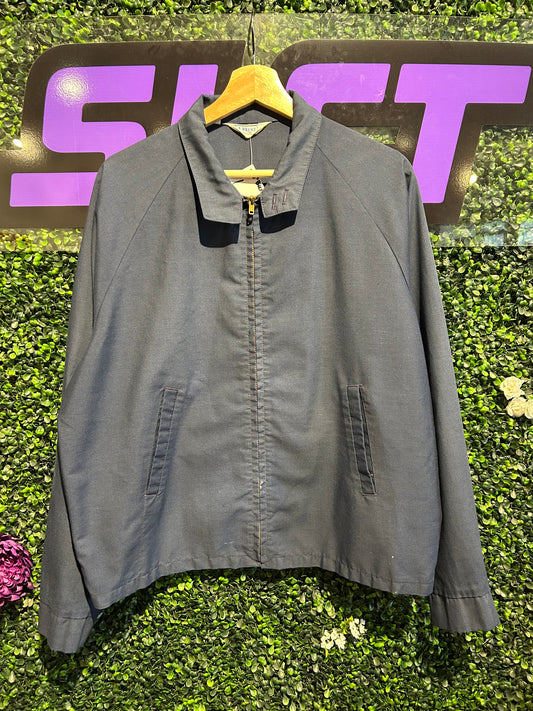 60s Brent Zip-Up Collared Jacket. Size Large
