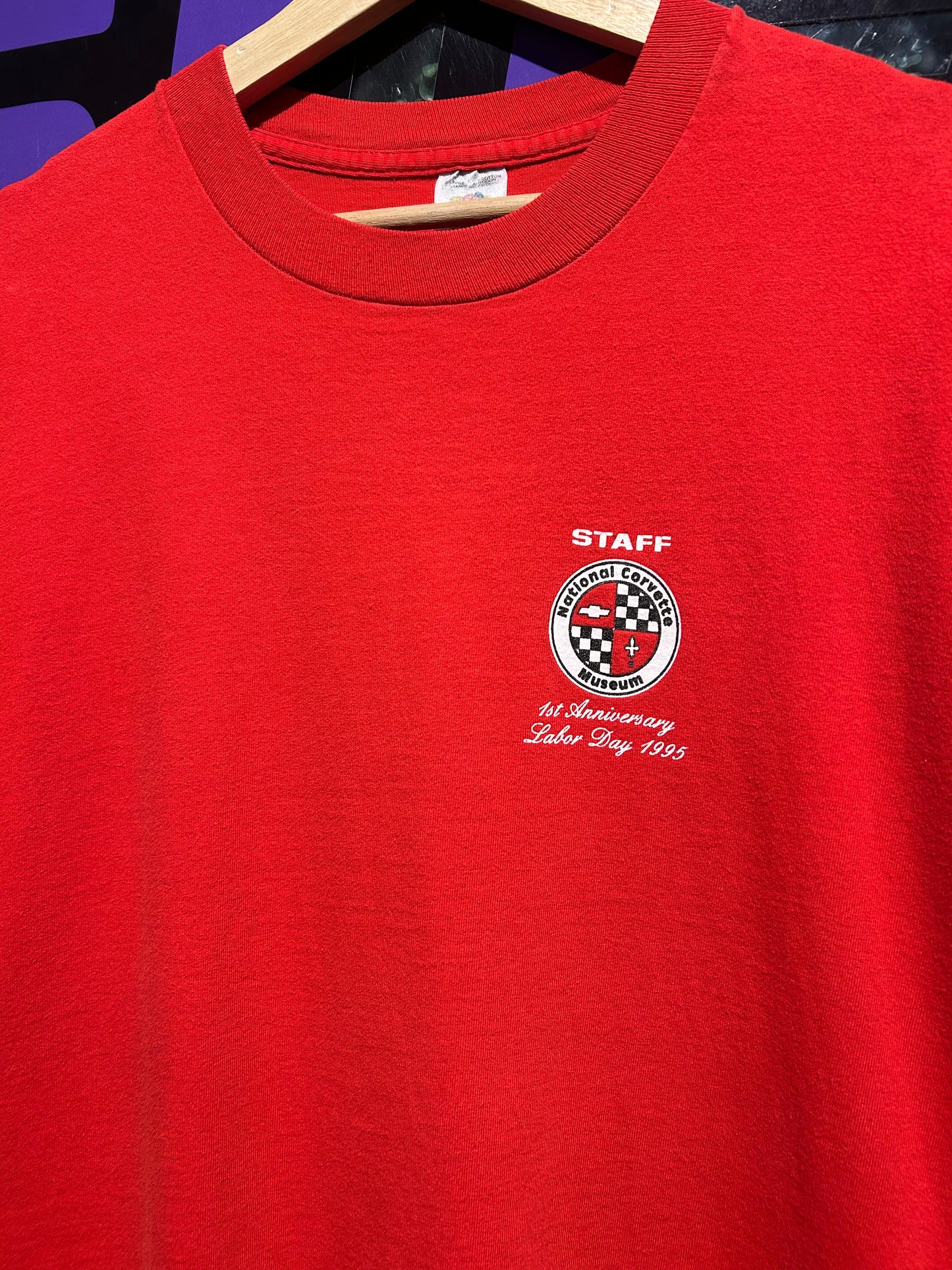 1995 National Corvette Museum Labor Day T-Shirt. Size XL