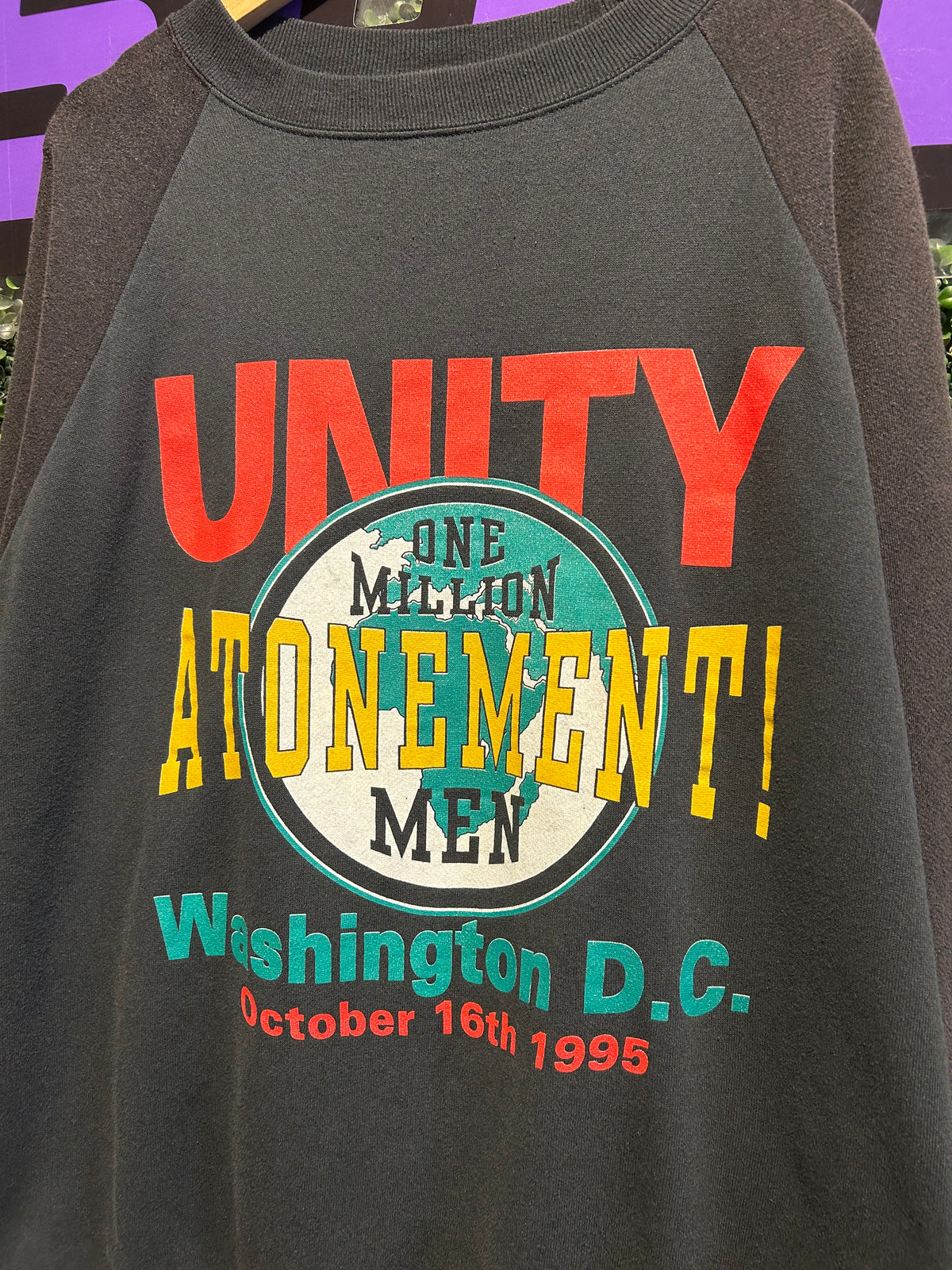 1995 One Million Man March Washington D.C. Crewneck. Size XL