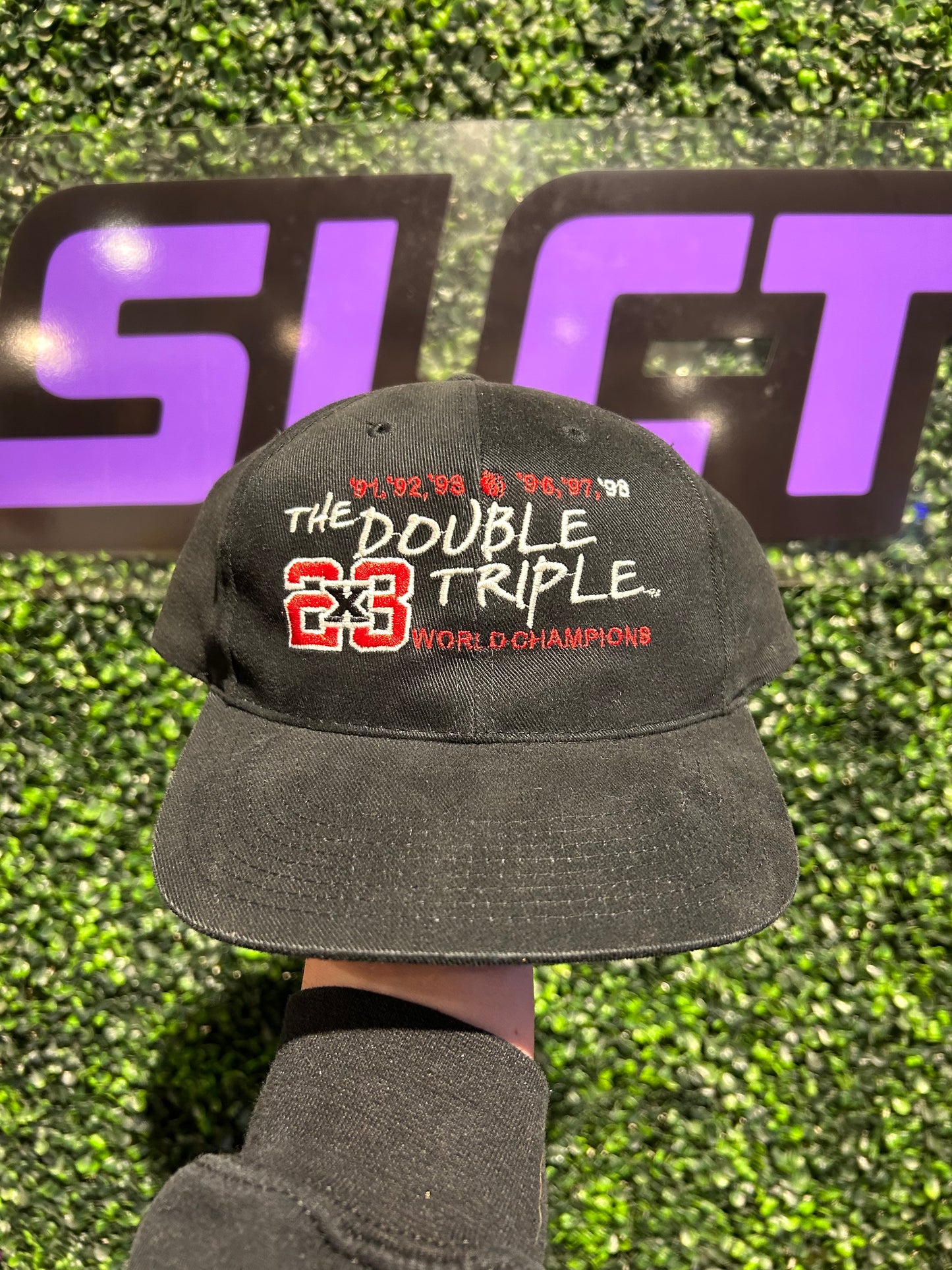 1998 Chicago Bulls “The Double Triple” Sports Specialties Snapback Hat