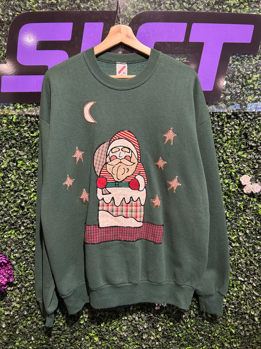 90s Homemade Santa Crewneck. Size XL