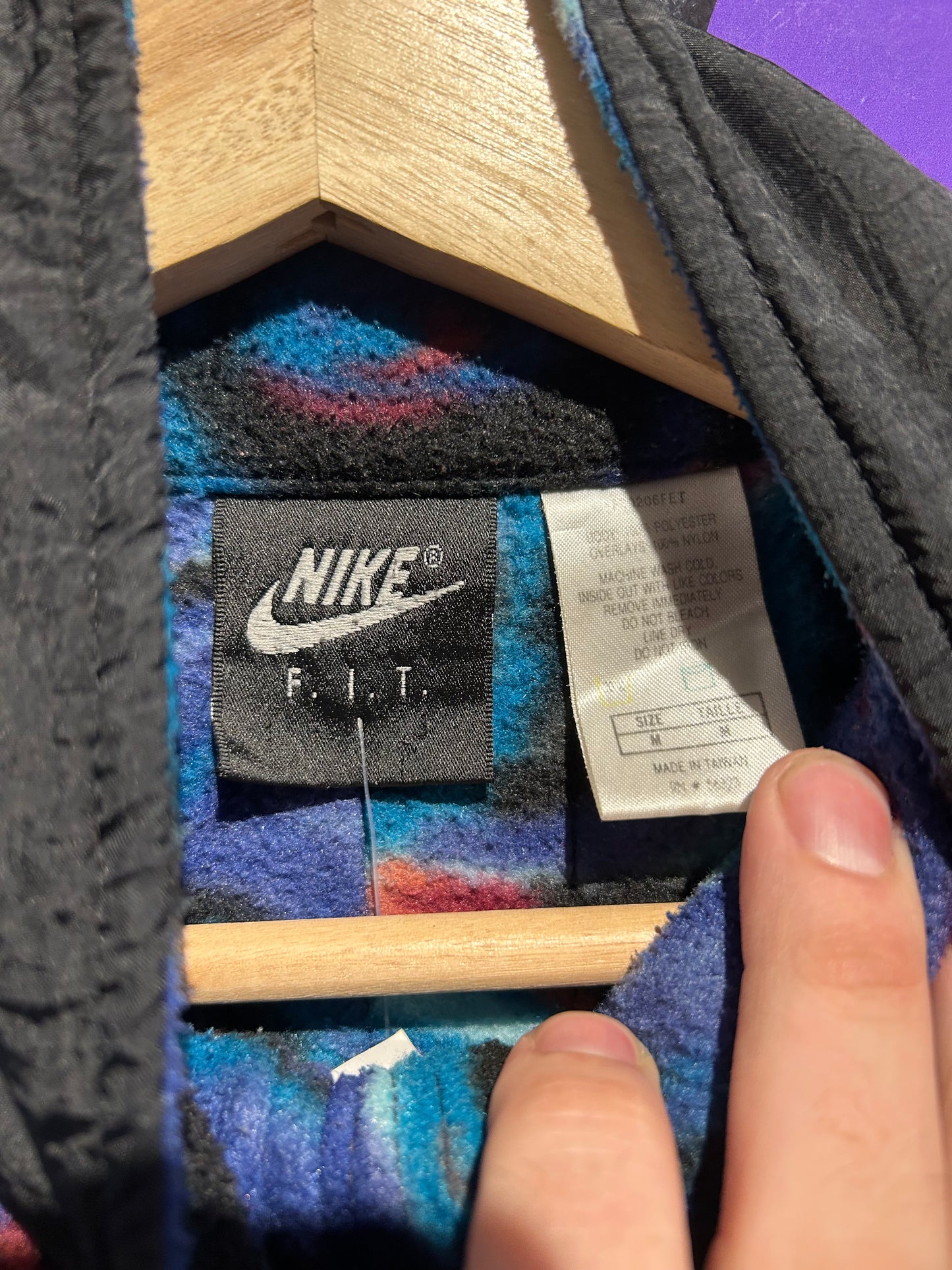 90s Nike F.I.T. Swirl Pattern Fleece Jacket. Size M/L