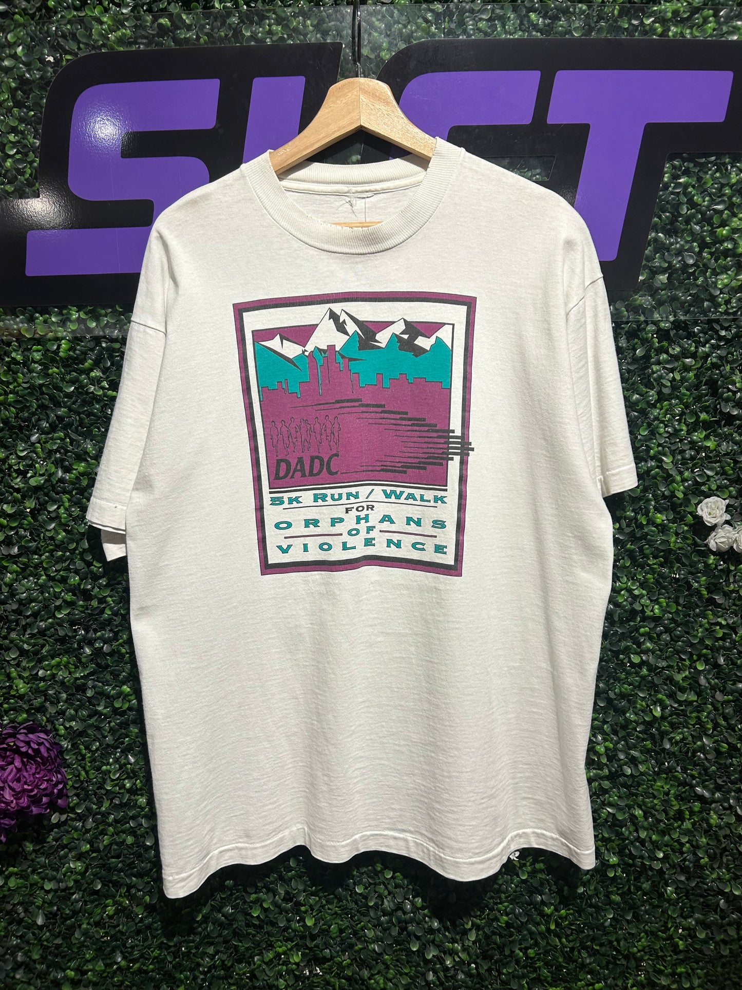90s Orphans Of Violence 5K Run T-Shirt. Size XL
