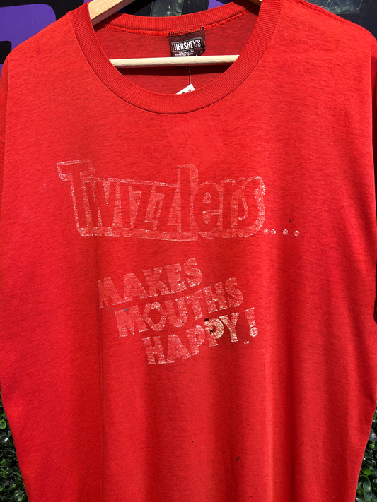 80s Twizzlers… Makes Mouths Happy T-Shirt. Size L/XL