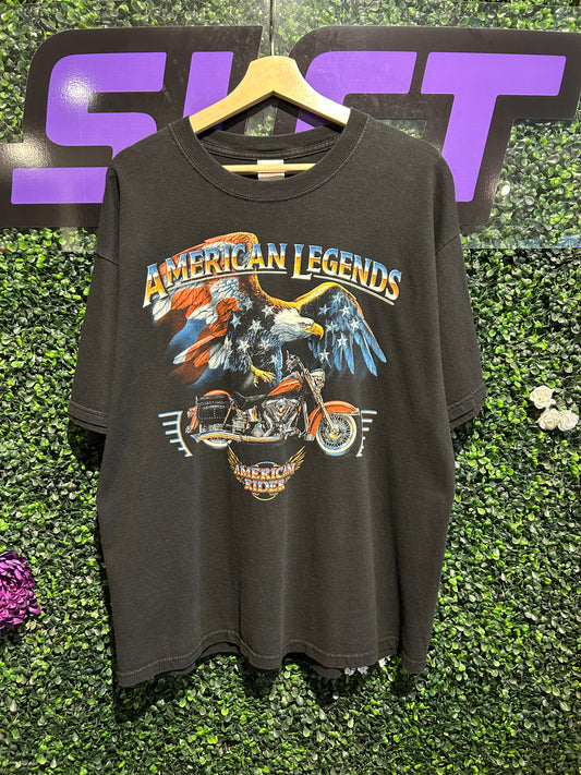 Vintage American Legends Biker T-Shirt. Size XL