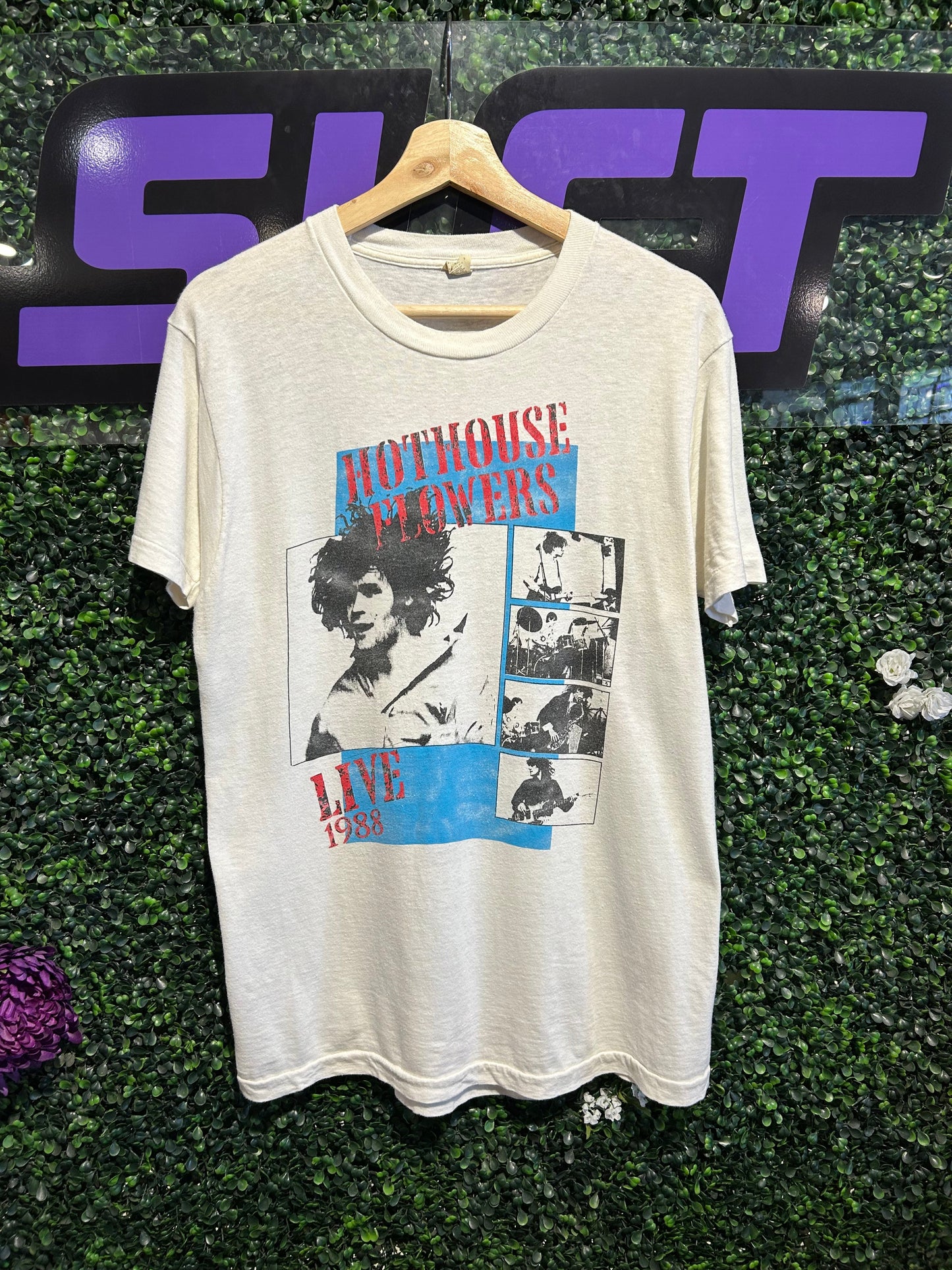 1988 Hothouse Flowers Live T-Shirt. Size M/L