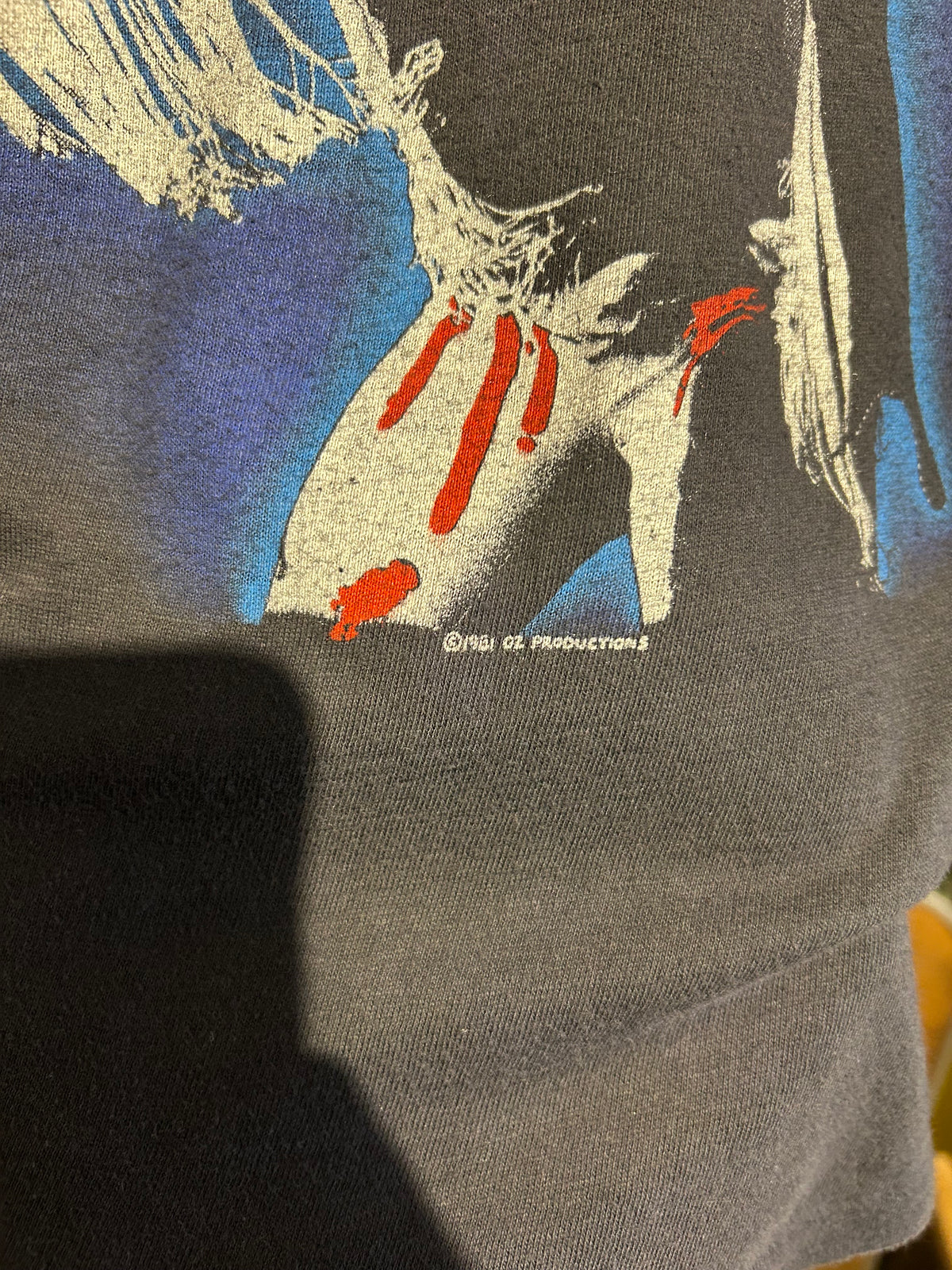1981 Ozzy Osbourne Diary Of A Madman T-Shirt. Size Large