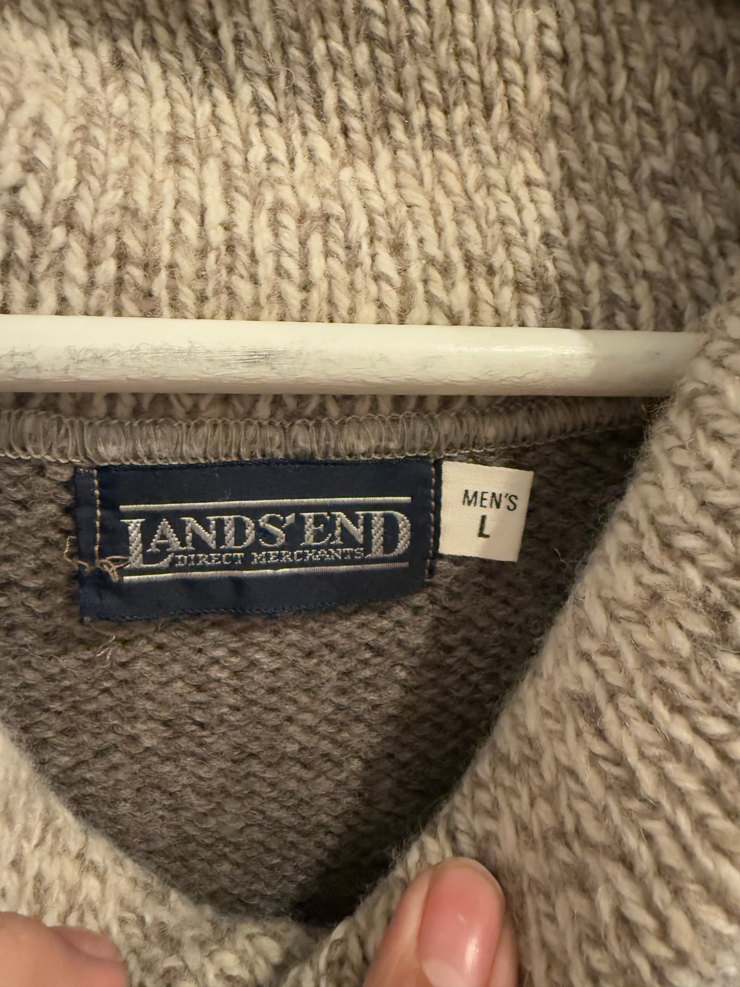 Lands End Wool Sweater Size Large