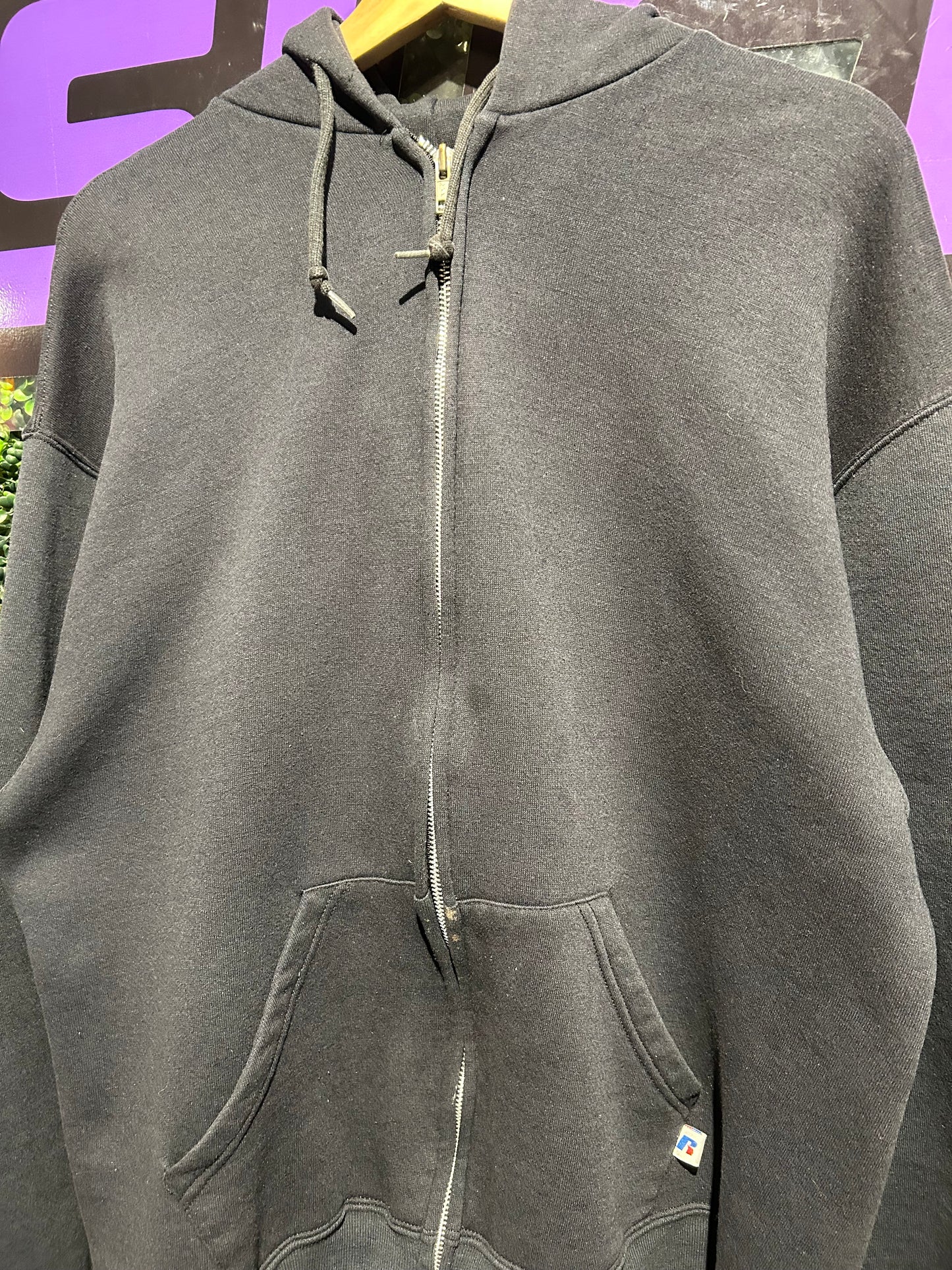 00s Russell Zip-Up Hoodie. Size Large