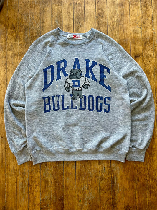 80s Drake Bulldogs Crewneck. Size Large