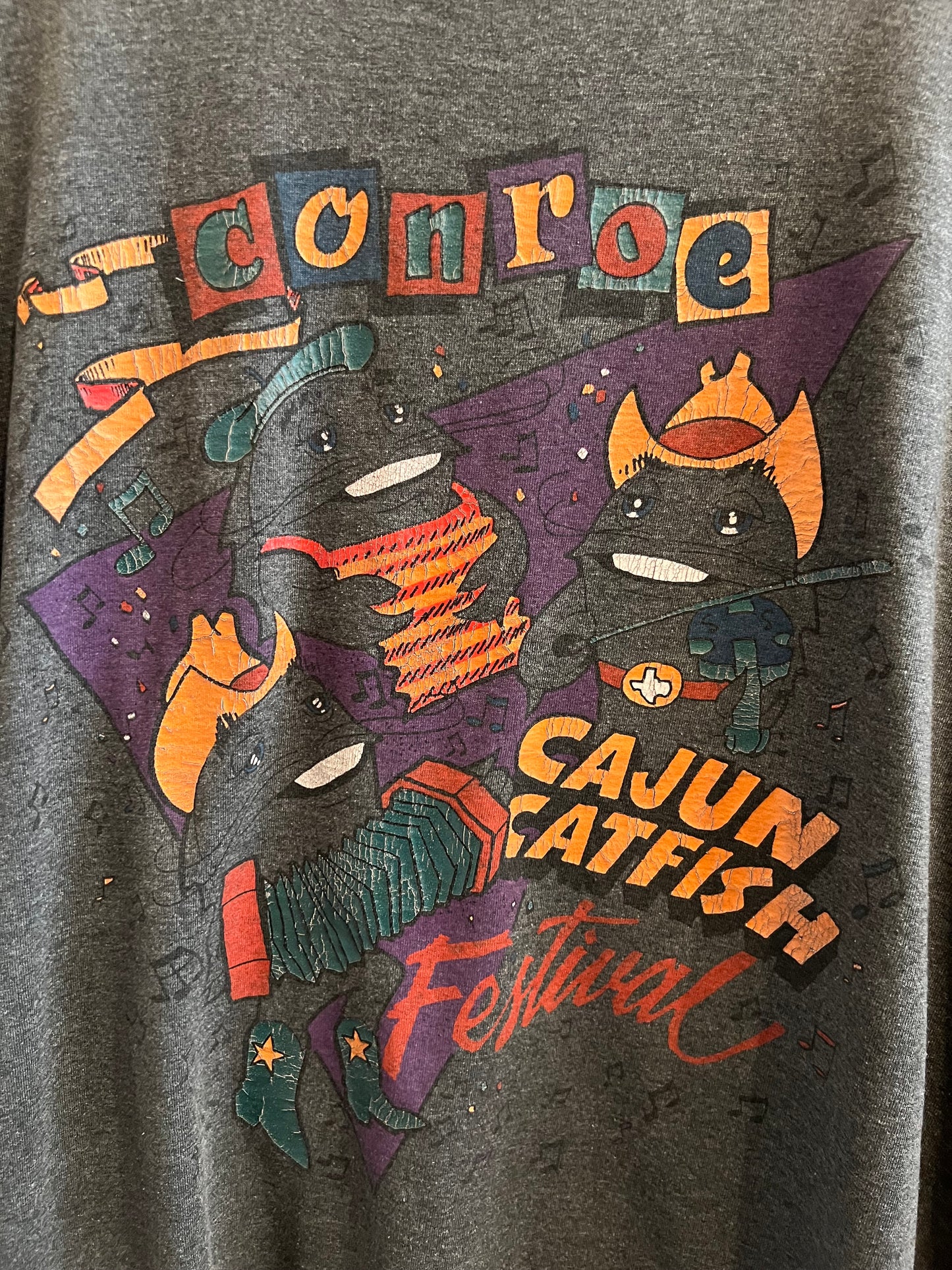 Vintage Cajun Catfish Festival T-shirt size L