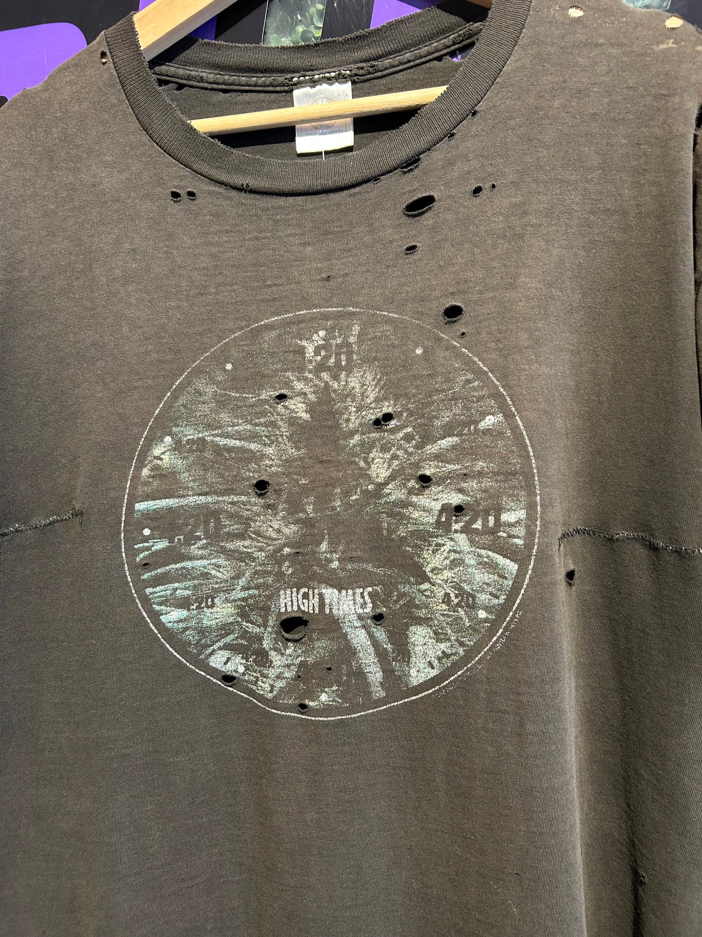 90s High Times Magazine Distressed T-Shirt. Size Large