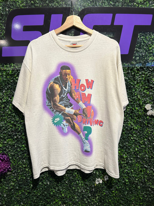 90s Alonzo Mourning “How Am I Driving?” Nike T-Shirt. Size Large