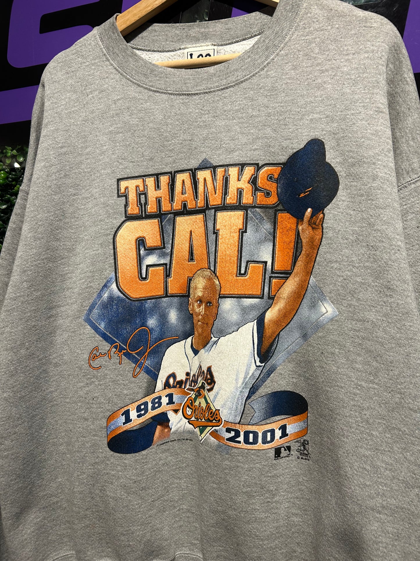 2001 Cal Ripken Jr. “Thanks Cal” Crewneck. Size XL