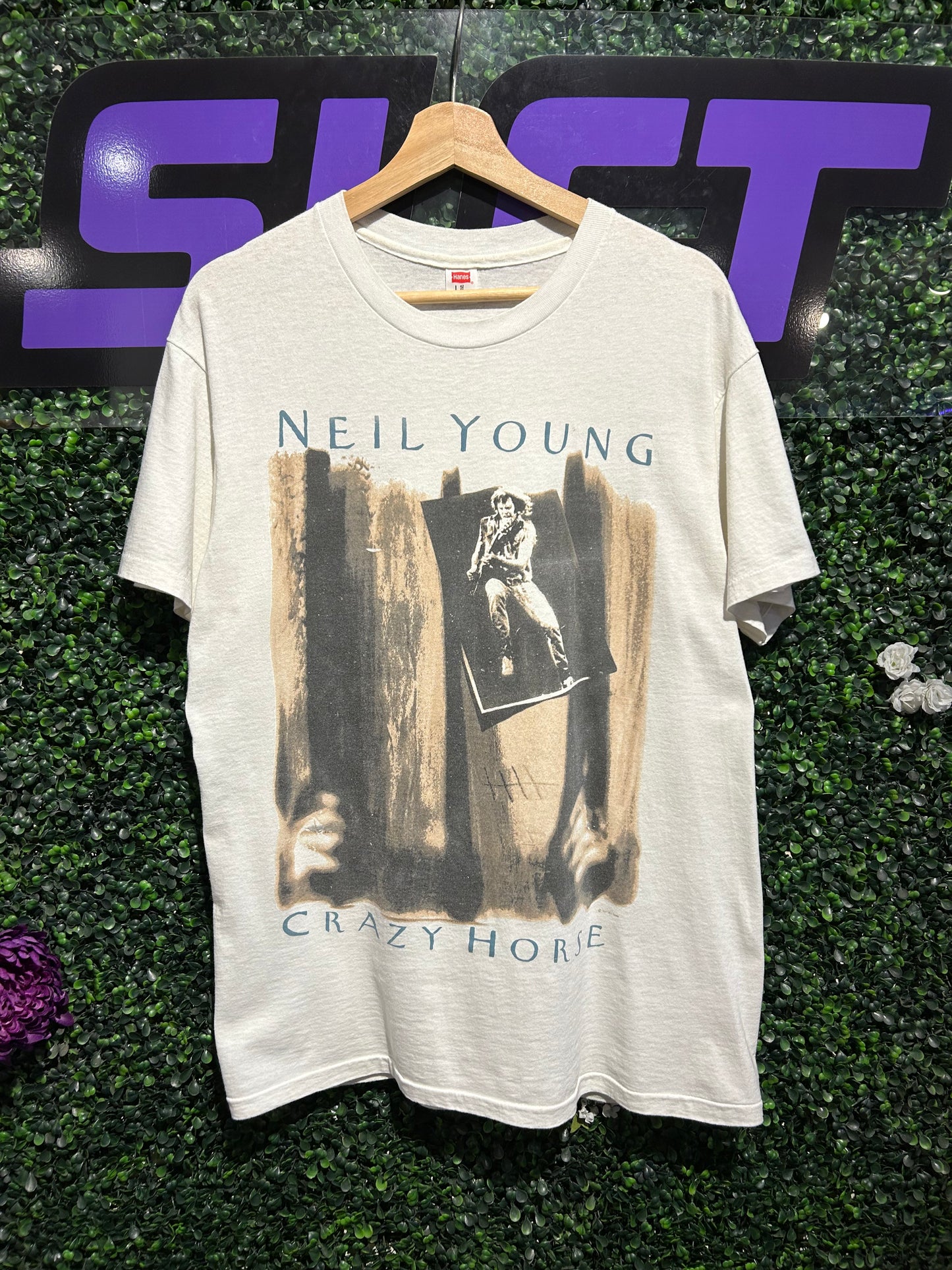 1987 Neil Young & Crazy Horse North American Tour T-Shirt. Size Large