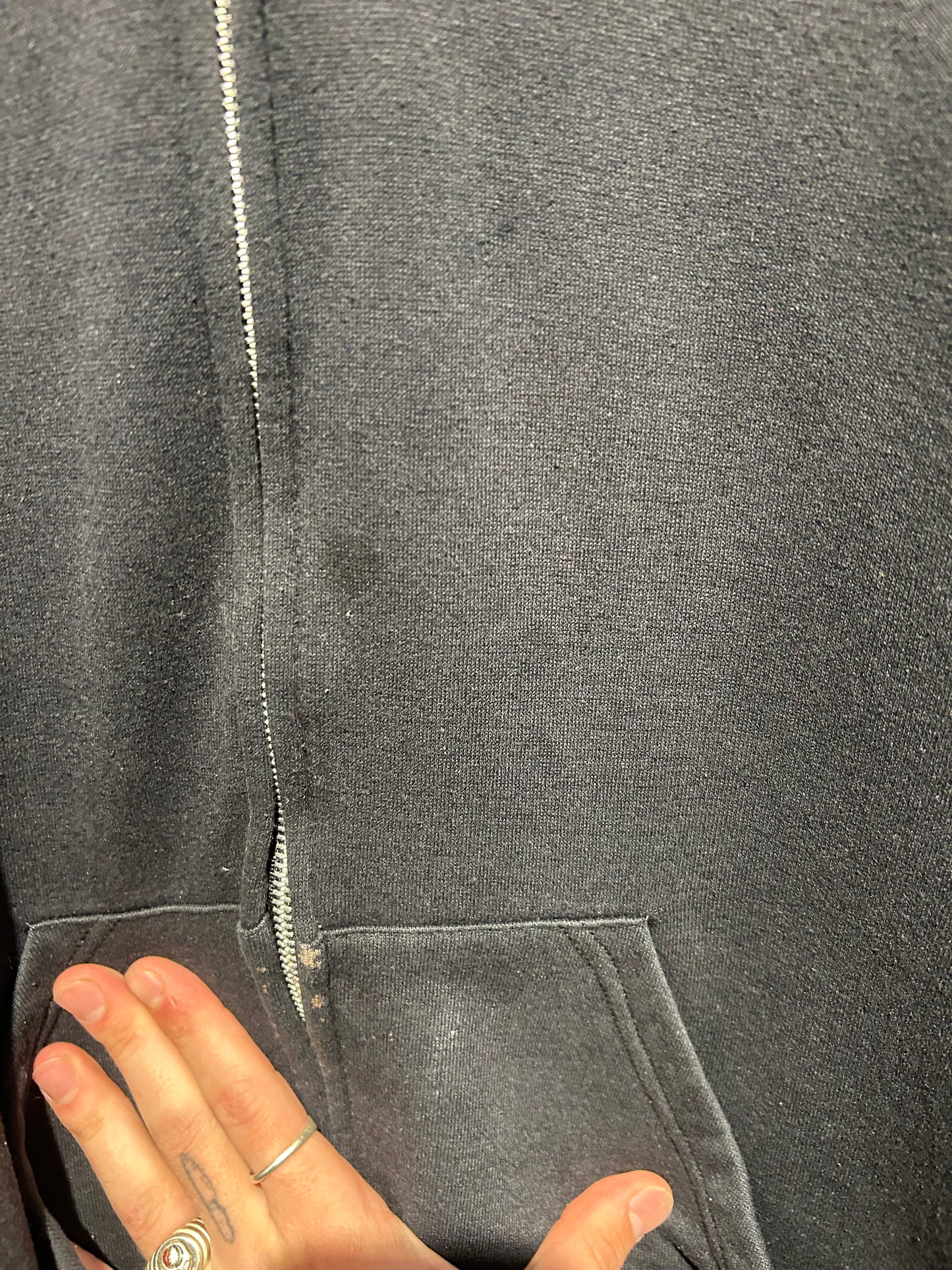 00s Russell Zip-Up Hoodie. Size Large