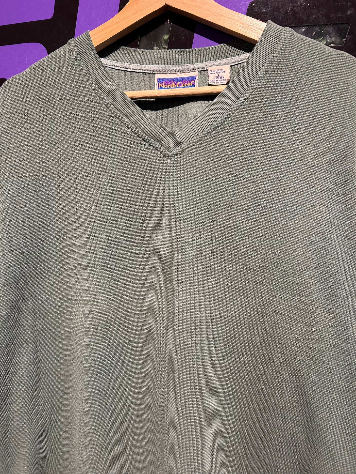 Vintage V-Neck Sweater. Size M/L