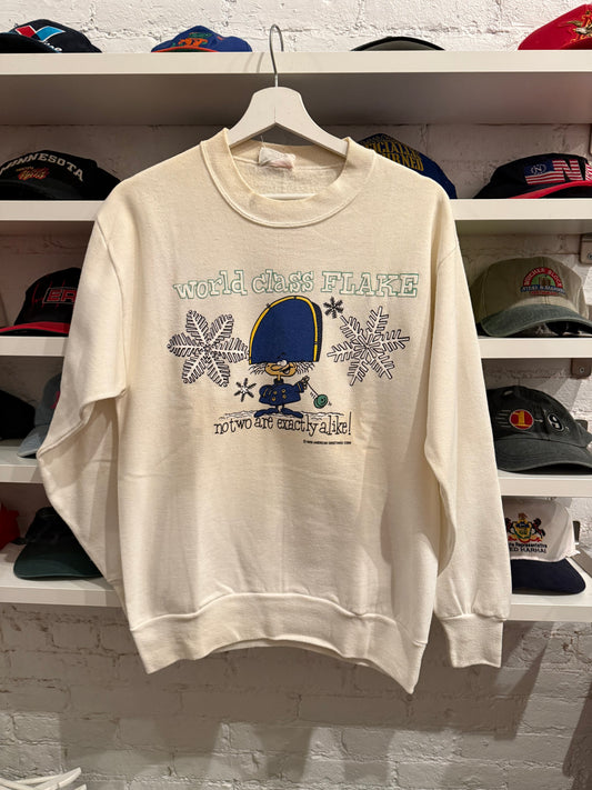 1989 World Class Flake Crewneck Size Medium