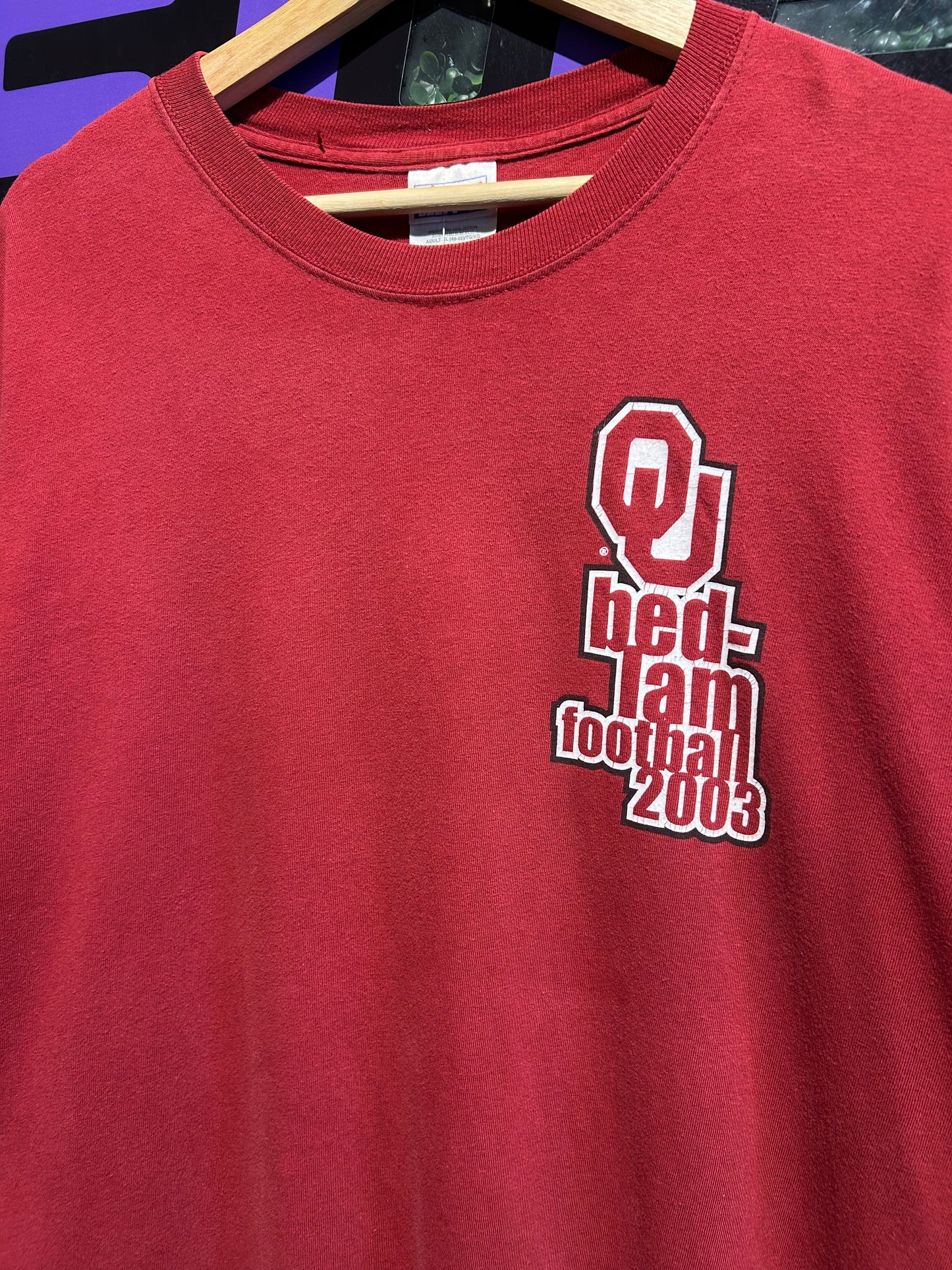 2003 Oklahoma Sooners Football The Bedlam Game LS Shirt. Size XL