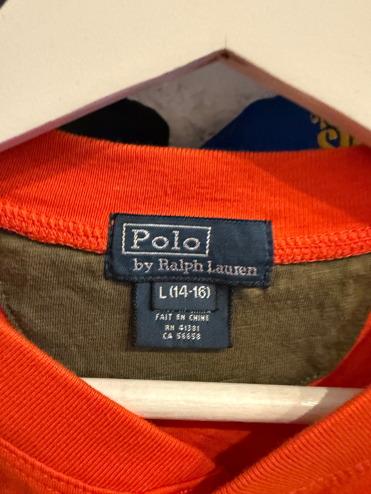 Polo Ralph Lauren Henley T-Shirt Tagged Kids L fits Adult Small