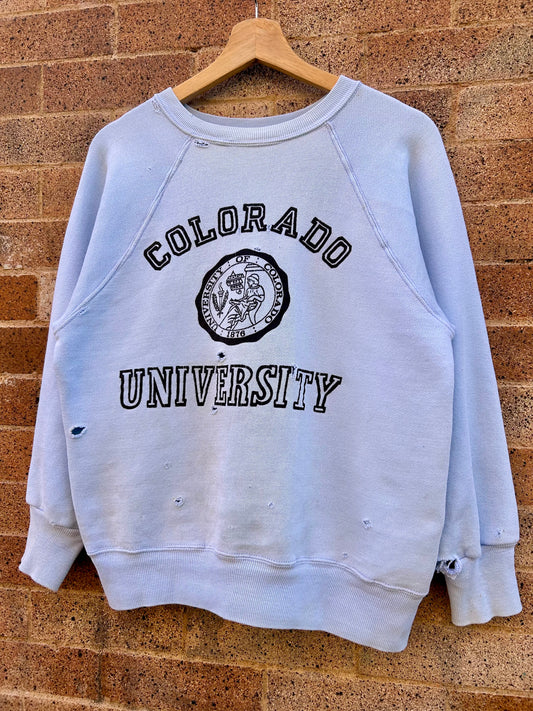 60s University Of Colorado Buffaloes Crewneck. Size S/M