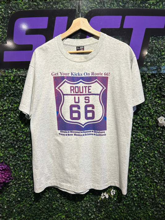 90s Route 66 T-Shirt. Size Large