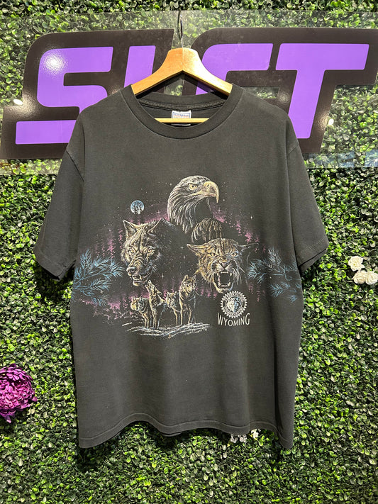 90s Wyoming Conservation Animal T-Shirt. Size Large