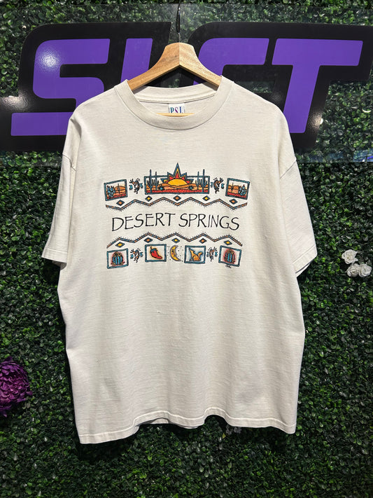 90s Desert Springs T-Shirt. Size L/XL