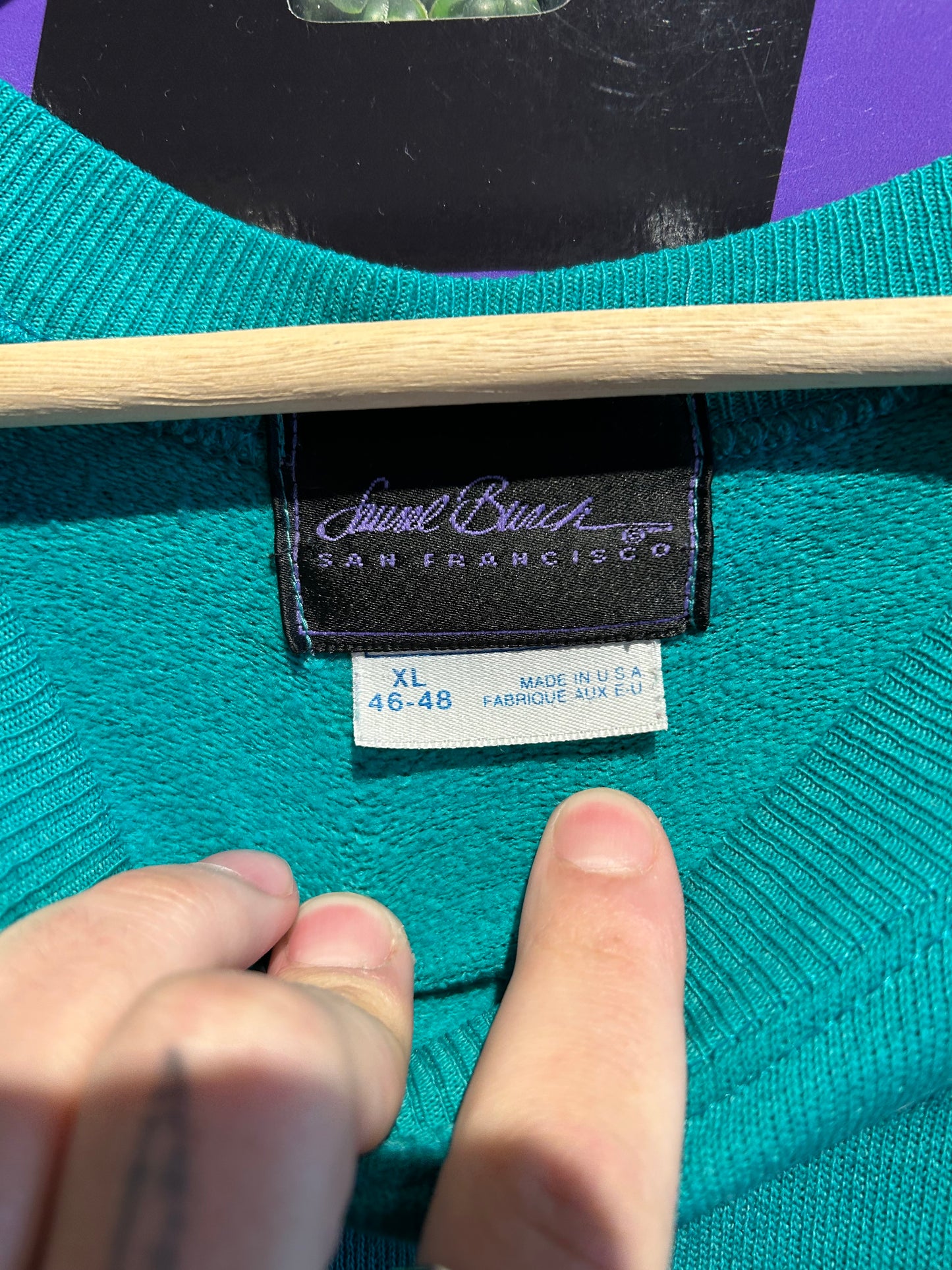 80s San Francisco Cat Art Crewneck. Size XL