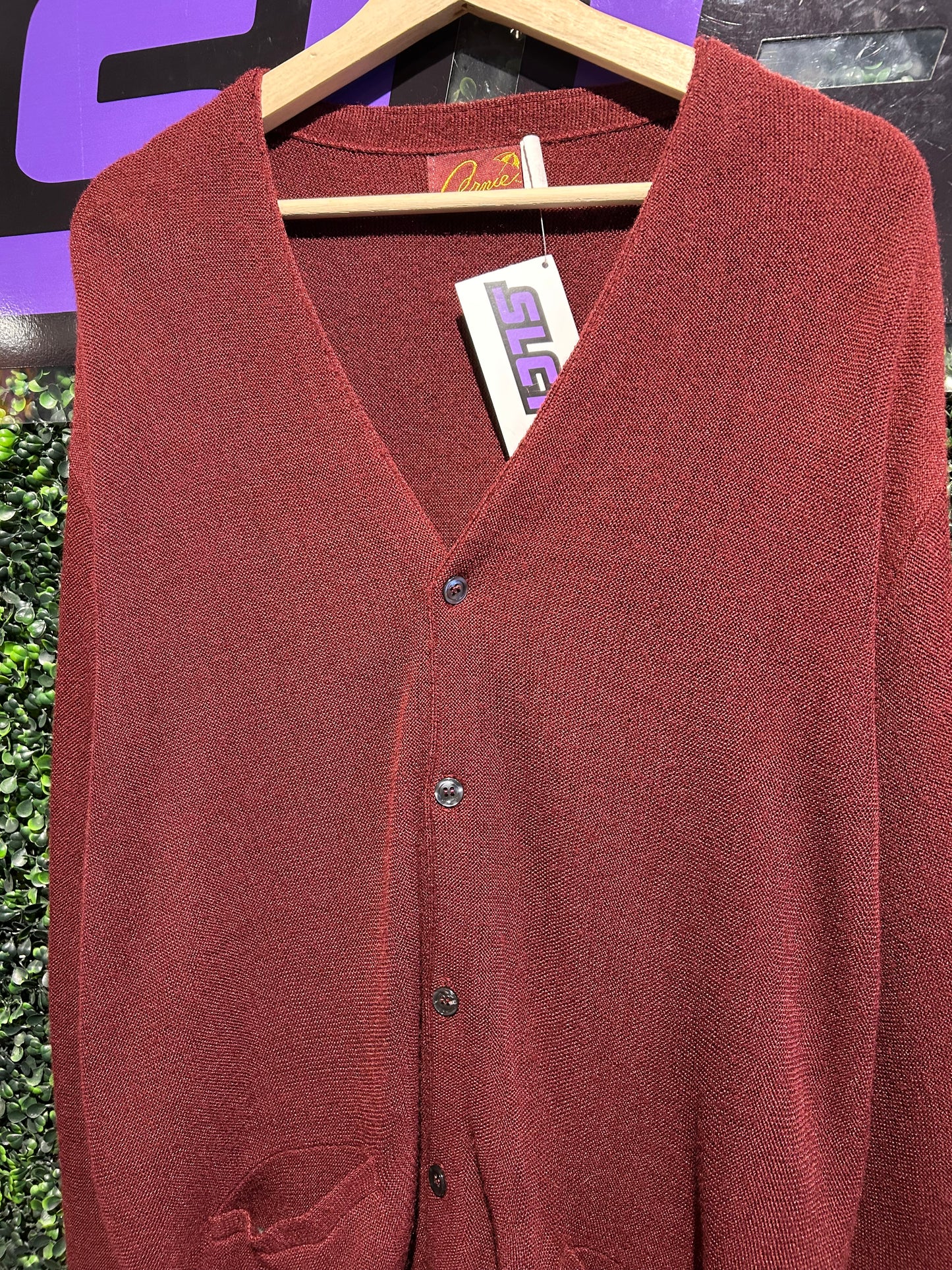 80s Arnold Palmer “Arnie” Knit Cardigan. Size L/XL