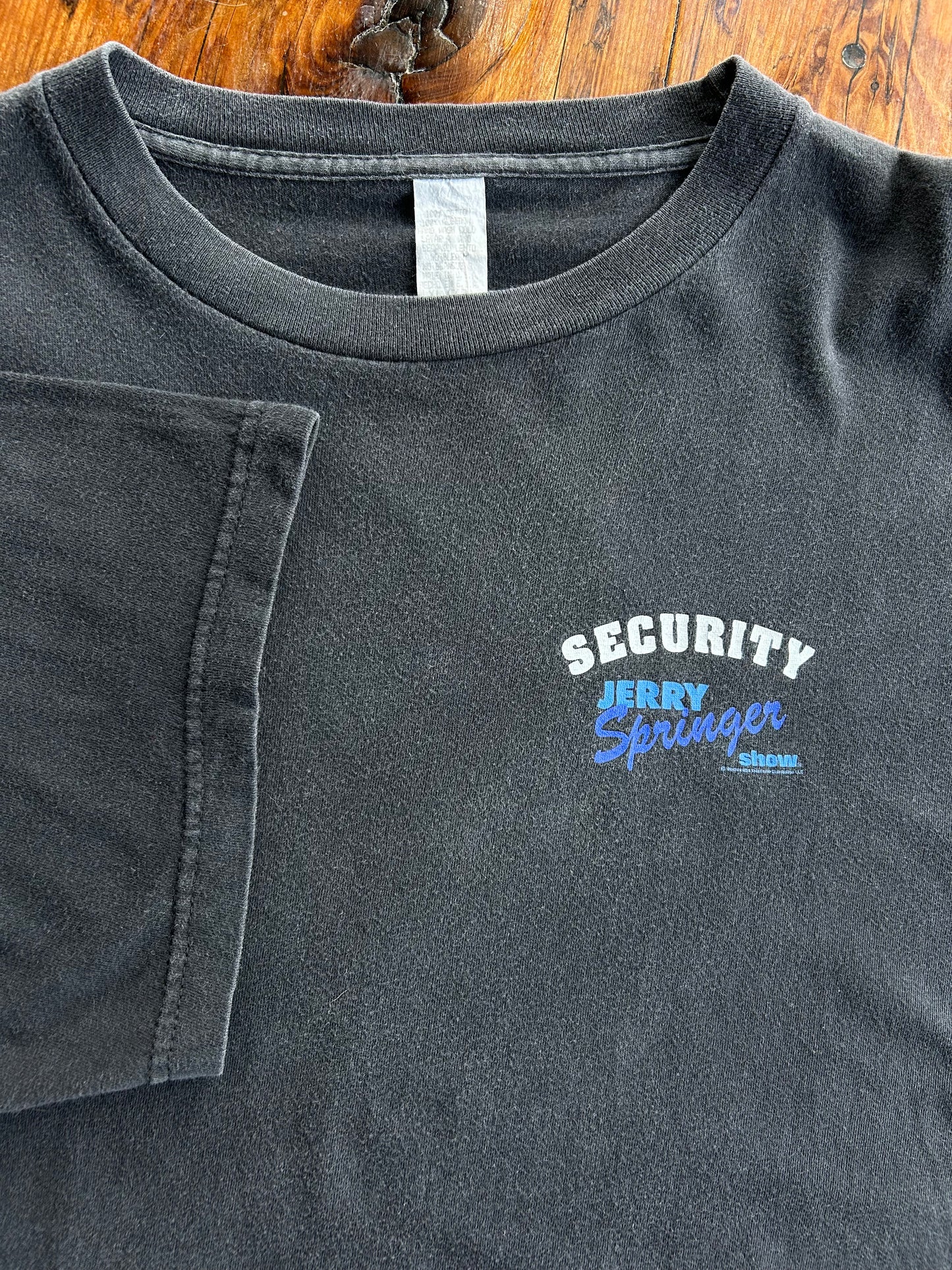 90s The Jerry Springer Show Security T-Shirt. Size XL