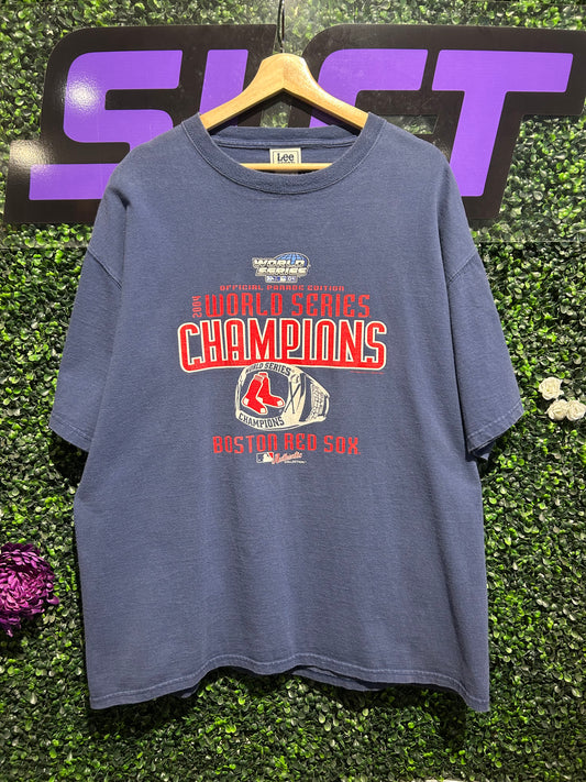 2004 Boston Red Sox World Series Champions T-Shirt. Size XL