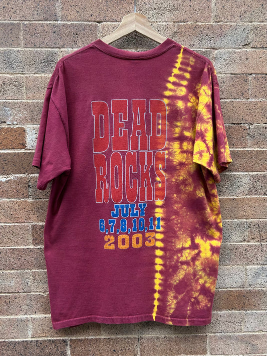 2003 Dead Rocks Grateful Dead Red Rocks Tie-Dye T-Shirt. Size Large
