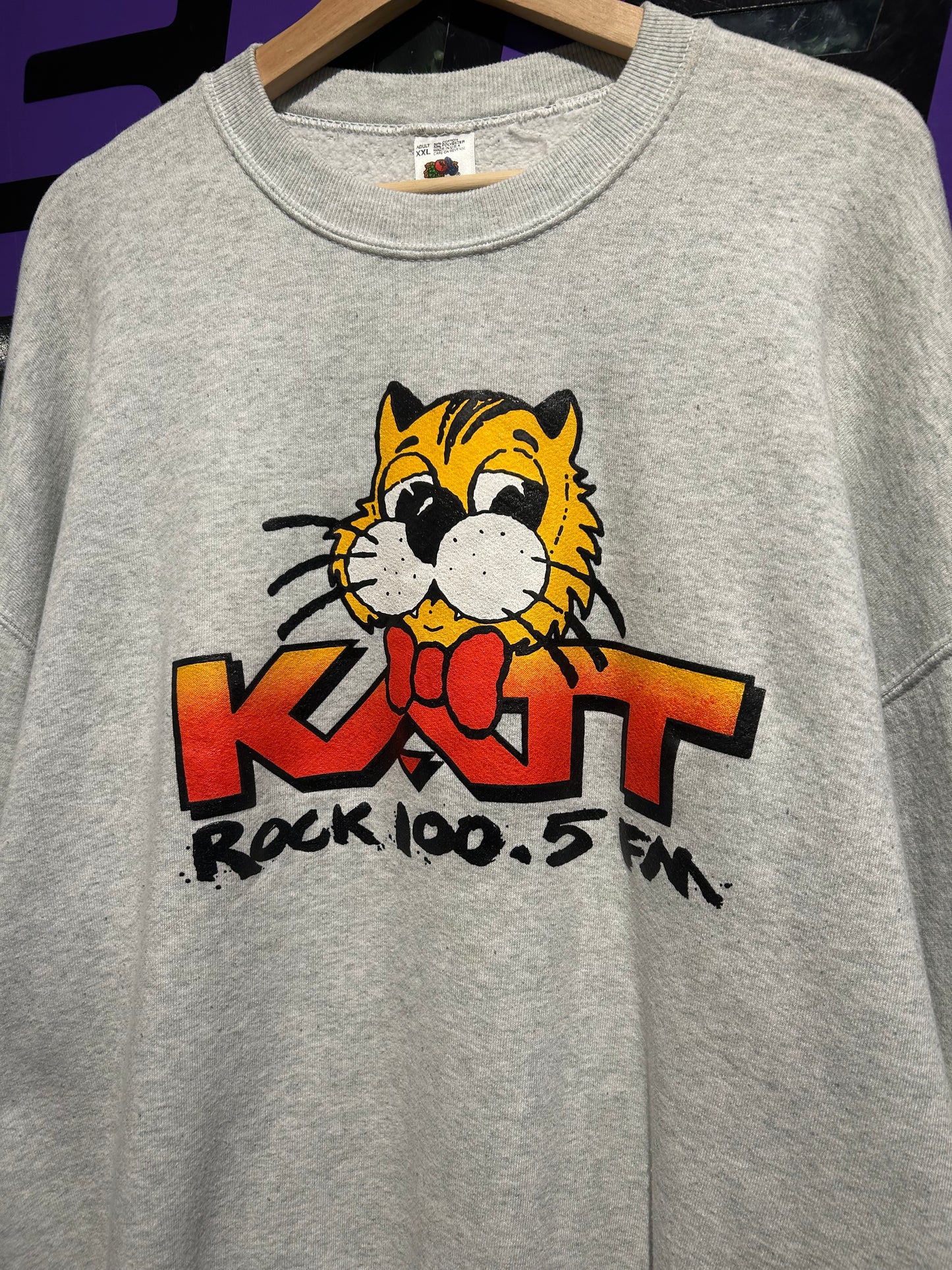 90s KATT Rock Radio Station Crewneck. Size XXL