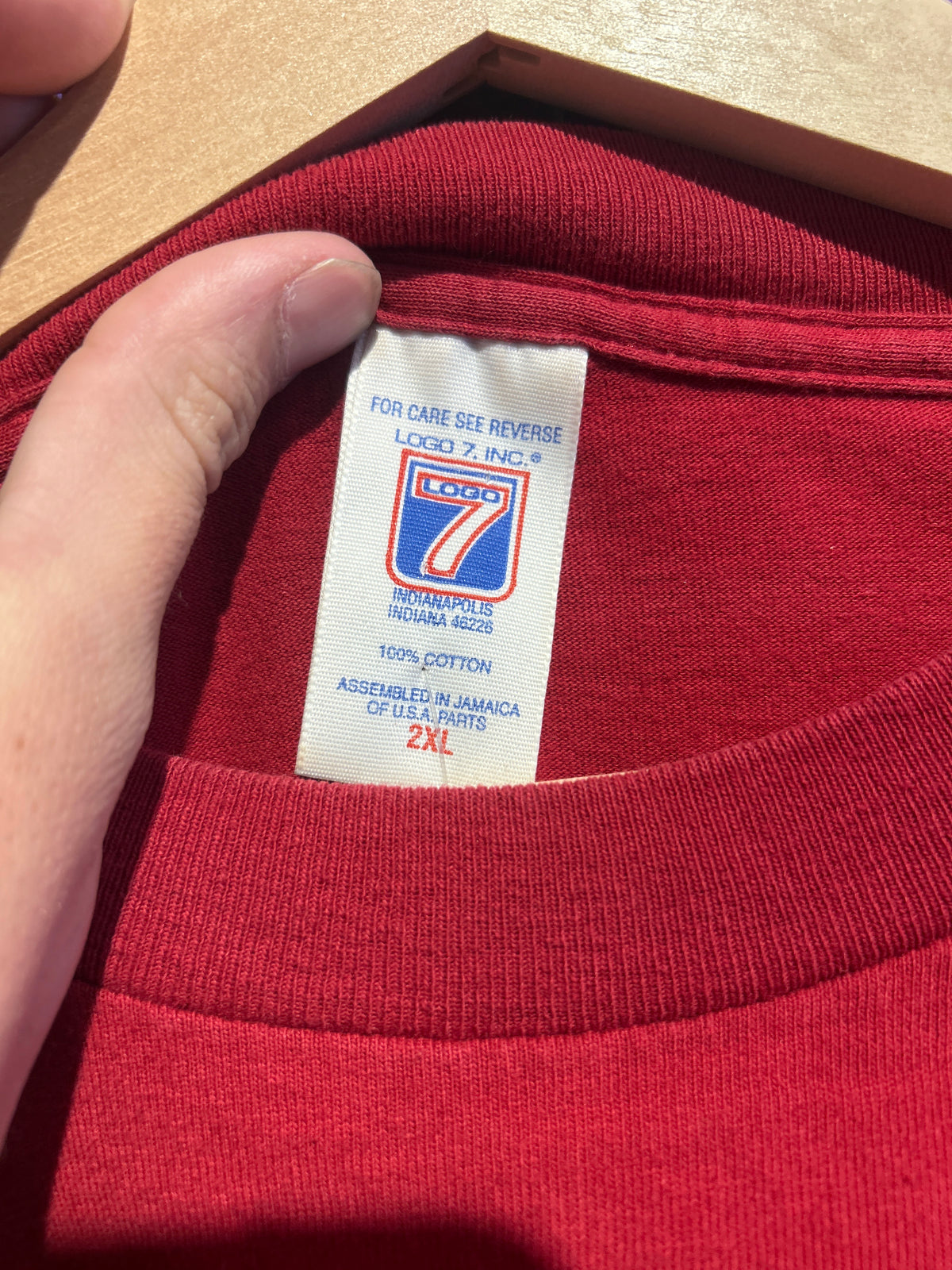 90s Colorado Avalanche Logo7 T-Shirt. Size XXL