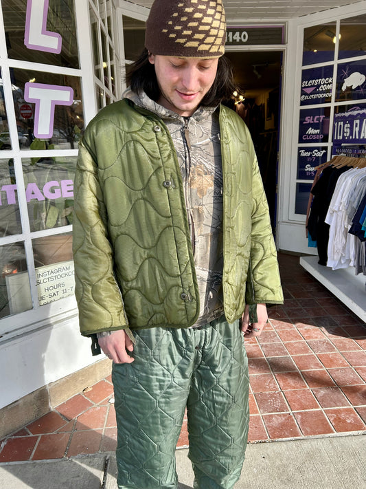 1970s Military Quilted Liner Jacket & Trouser Set