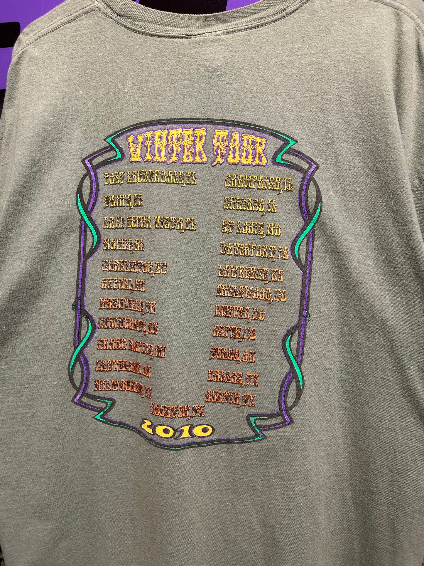 2010 Government Mule Winter Tour T-Shirt. Size XL