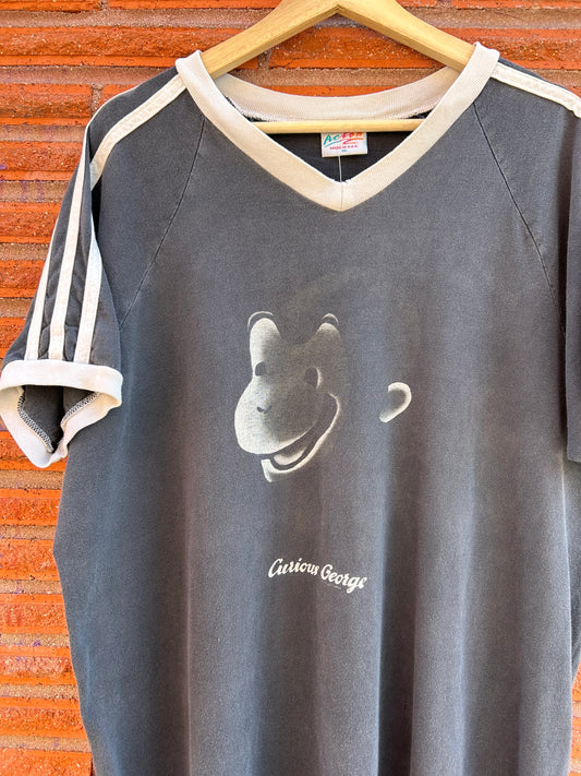 90s Curious George Jersey Shirt. Size XL