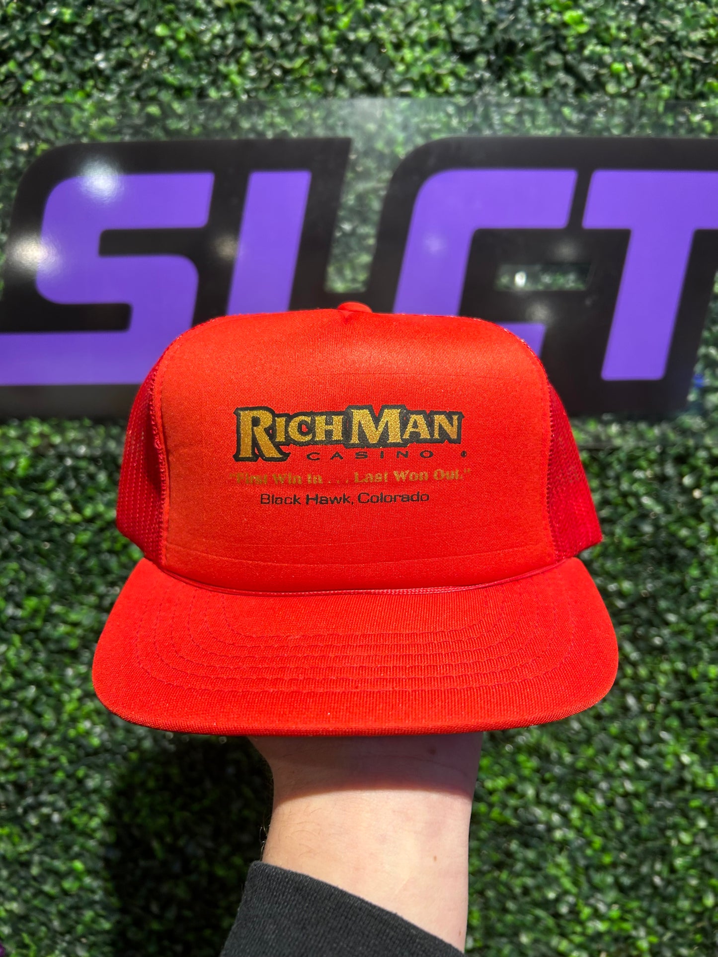 Vintage Rich Man Casino Trucker Hat