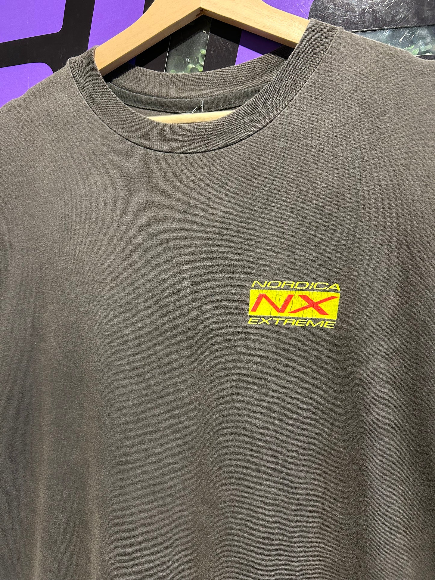 90s Nordica Extreme Ski T-Shirt. Size L/XL